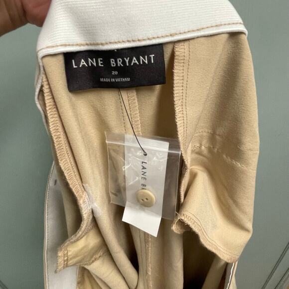 Lane Bryant Perfect Drape Wide leg Pants Size 20 NEW Khaki Tan Office Career - Picture 4 of 5